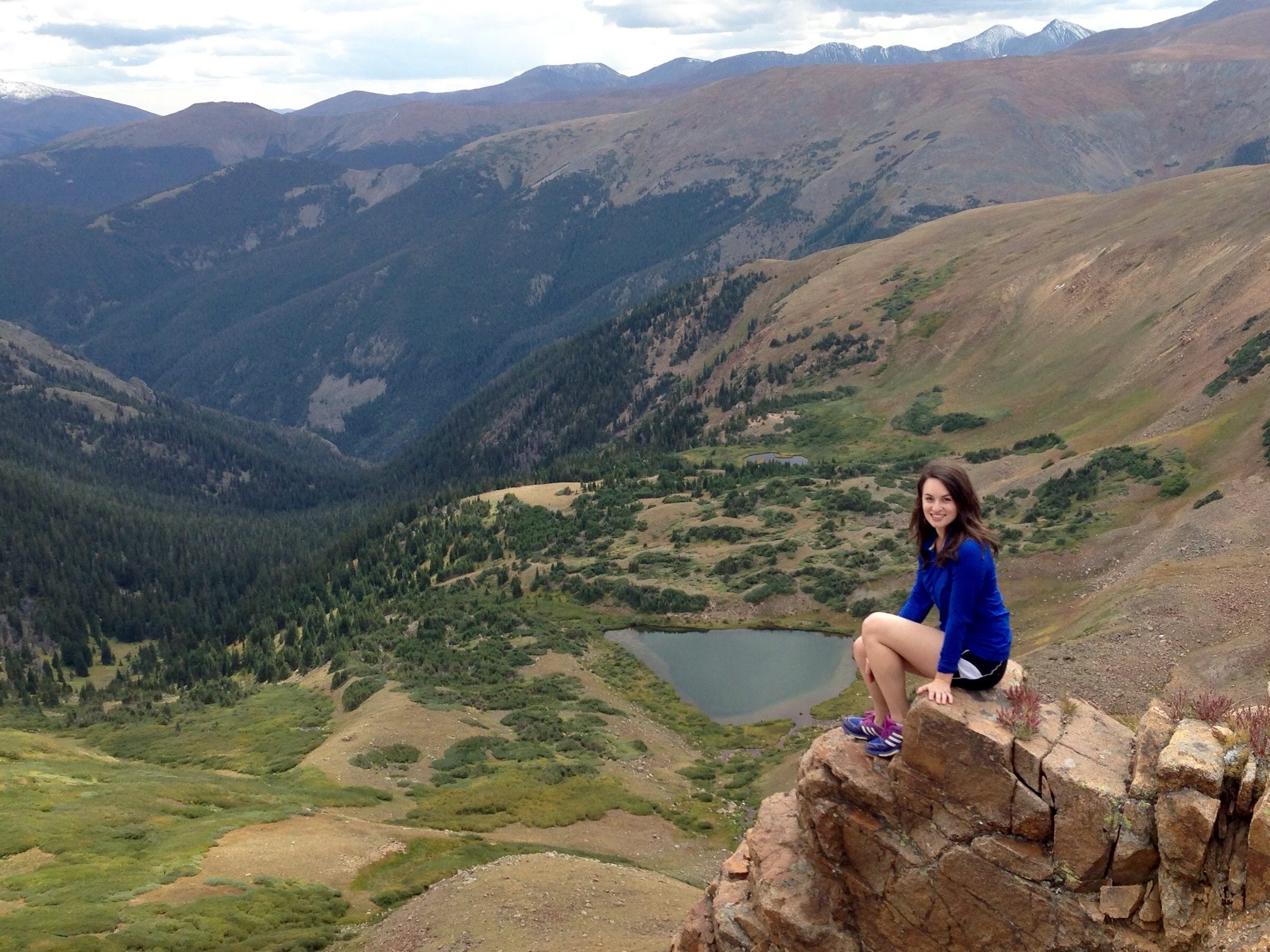 woman hiking in nature staying fit
