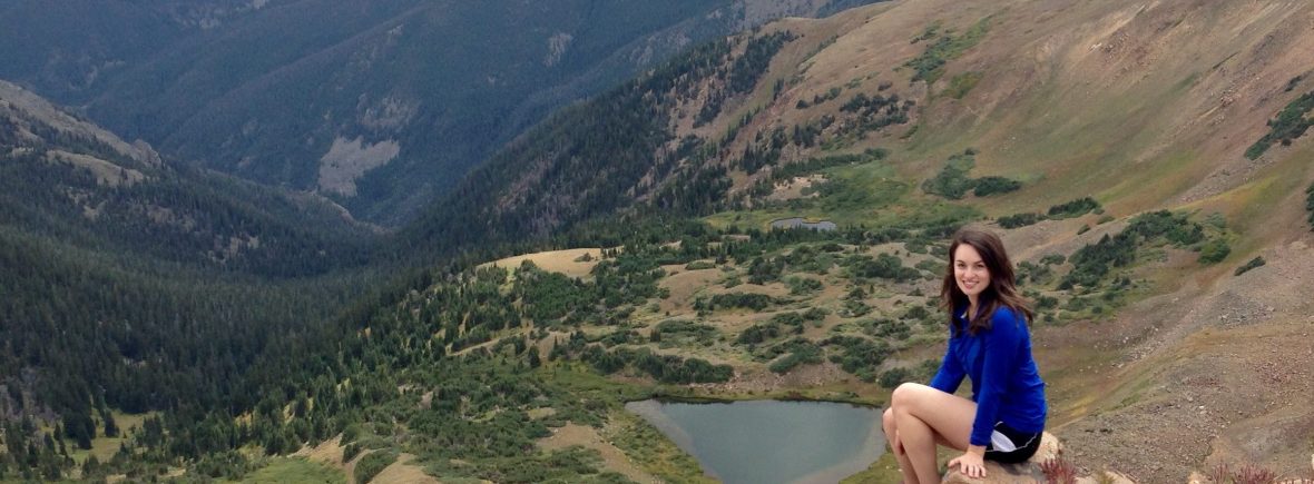 woman hiking in nature staying fit